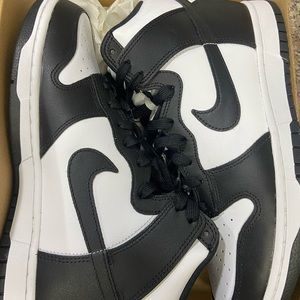 Black and white dunk highs